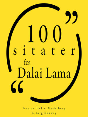 cover image of 100 sitater fra Dalai Lama